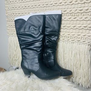 Fioni Wide Calf Heeled Boots